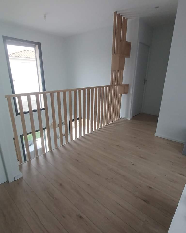 Claustra garde corps en chêne massif design et moderne